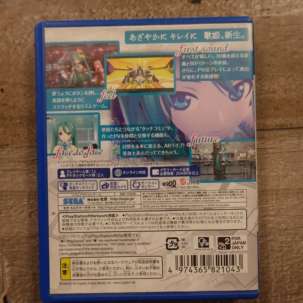 Hatsune Miku Project DIVA f PS Vita Japanese Import‎ SEGA Rhythm Untested